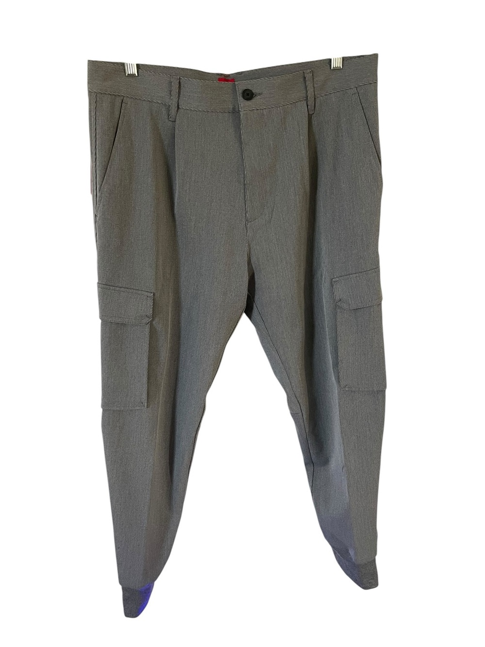 HUGO Gray Cargo Pants with Flap Pockets
